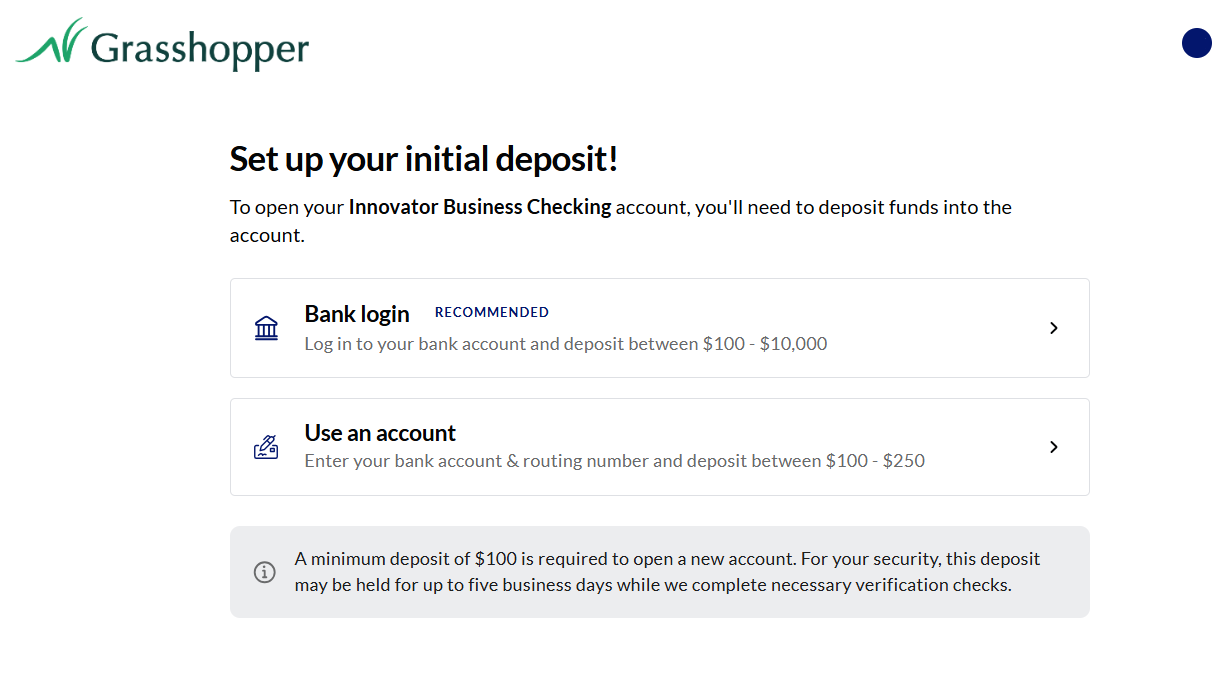 Innovator Business Checking Application - Funding deposit.png